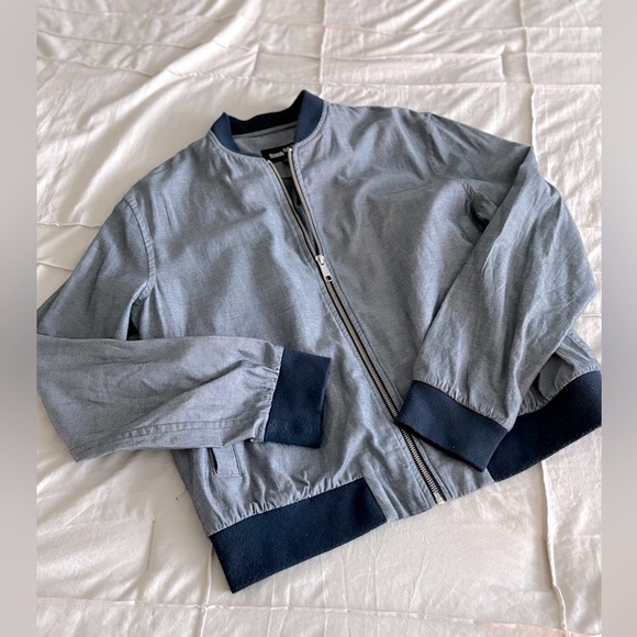 Frank + Oak Classic Bomber Jacket – Chambray Blue (Small) - Picture 2 of 4